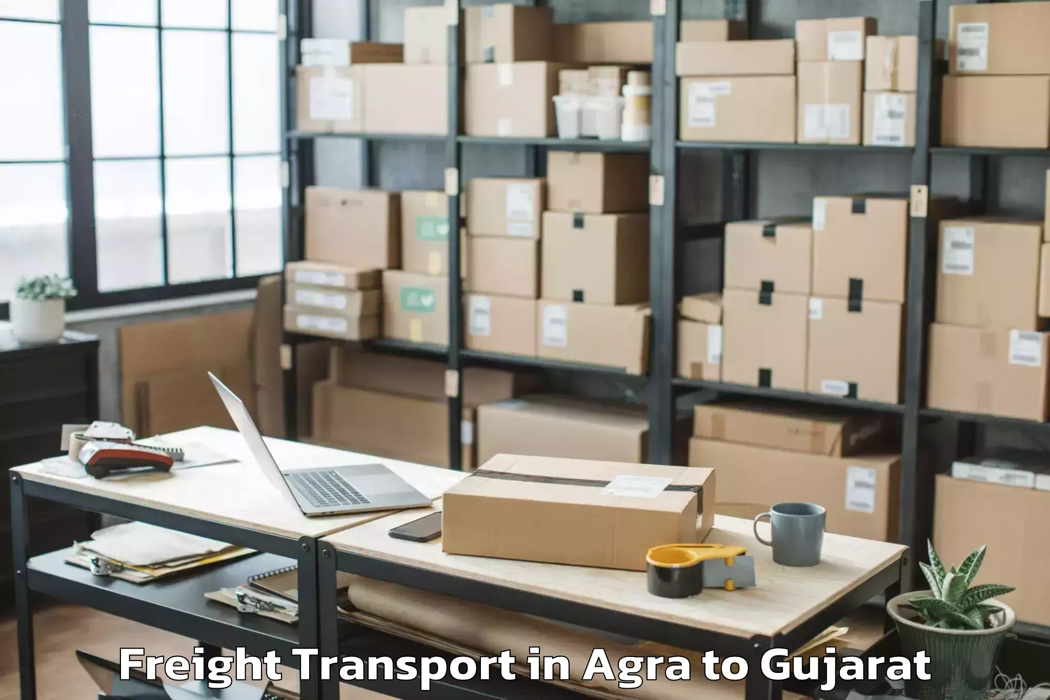 Easy Agra to Bansda Freight Transport Booking